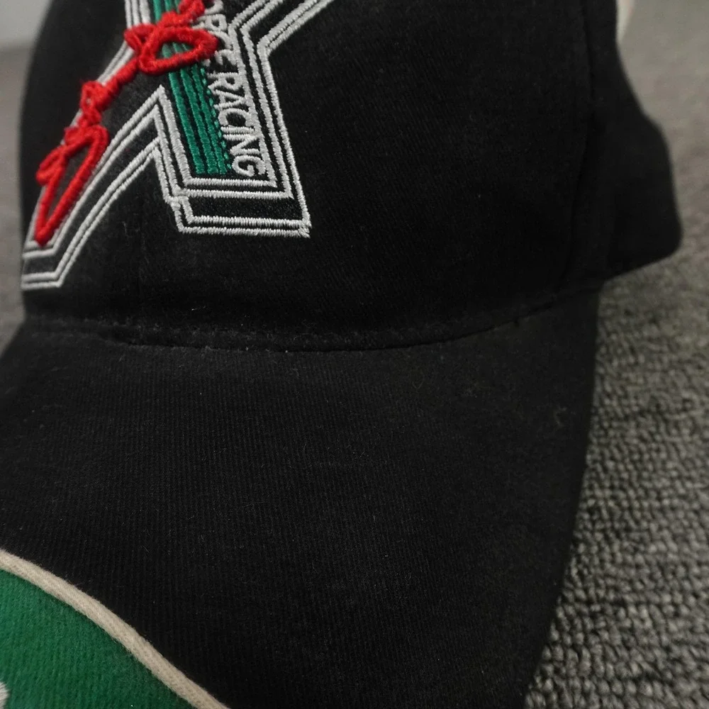 John Force Racing Hat Cap Strap Back Mens One Size Black NHRA Signed Main Gate